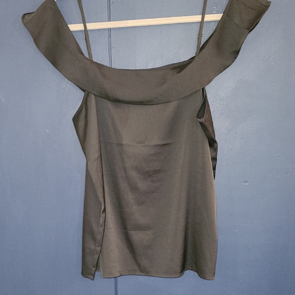 Express Tops - Elegant Black Off-Shoulder Top